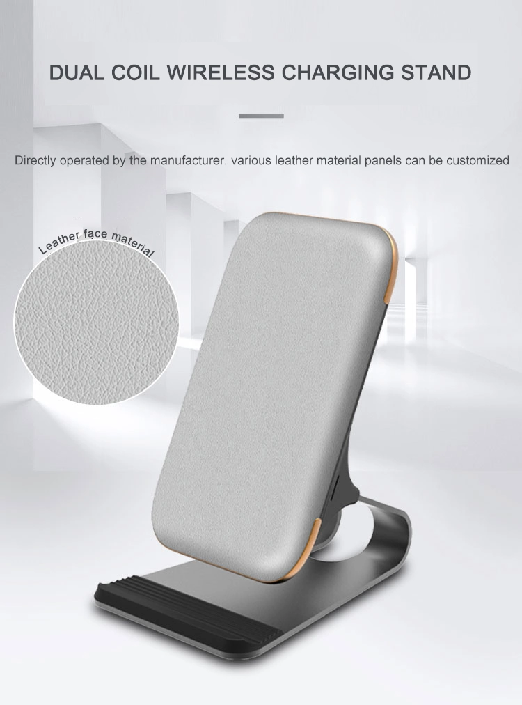 Aluminum Alloy Mobile Phone Holder Qi Wireless Charger Fast Charging Pad