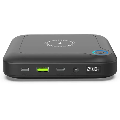 ポータブル DC12V 24V オールインワン ラップトップ ワイヤレス電源銀行 24000mAh ギフト シリーズ MacBook Pro CPAP 用